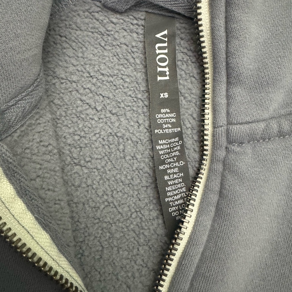 Vuori Hoodie Crop Zip Bluish Gray XS - Picture 3 of 10